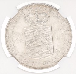2½ Gulden. Wilhelmina. With dot between P & Pander. 1898. MS 61.