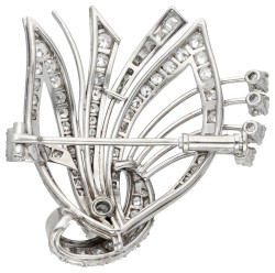 Platina broche met diamant