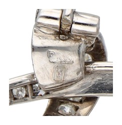 Platina broche met diamant