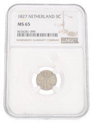 5 Cent. Willem I. 1827. MS 65.