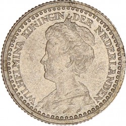 10 Cent Wilhelmina 1921. Prachtig +.