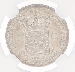 1 Gulden. Willem I. 1832. AU 55.