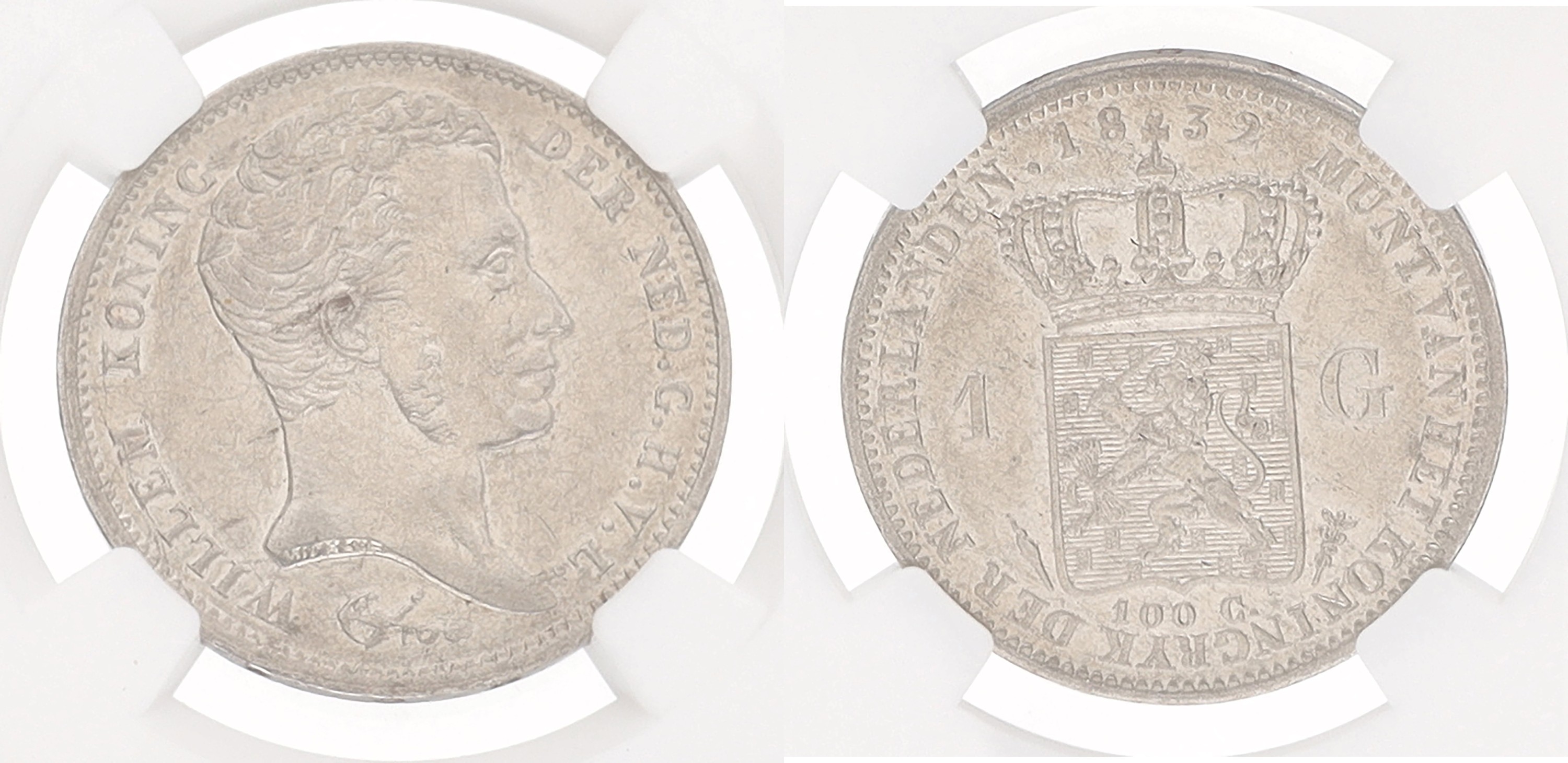 1 Gulden. Willem I. 1832. AU 55.