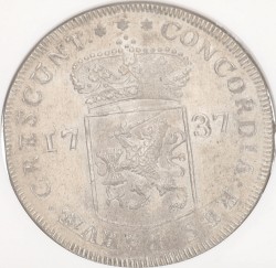 Zilveren dukaat. Zeeland. 1737. UNC Details.