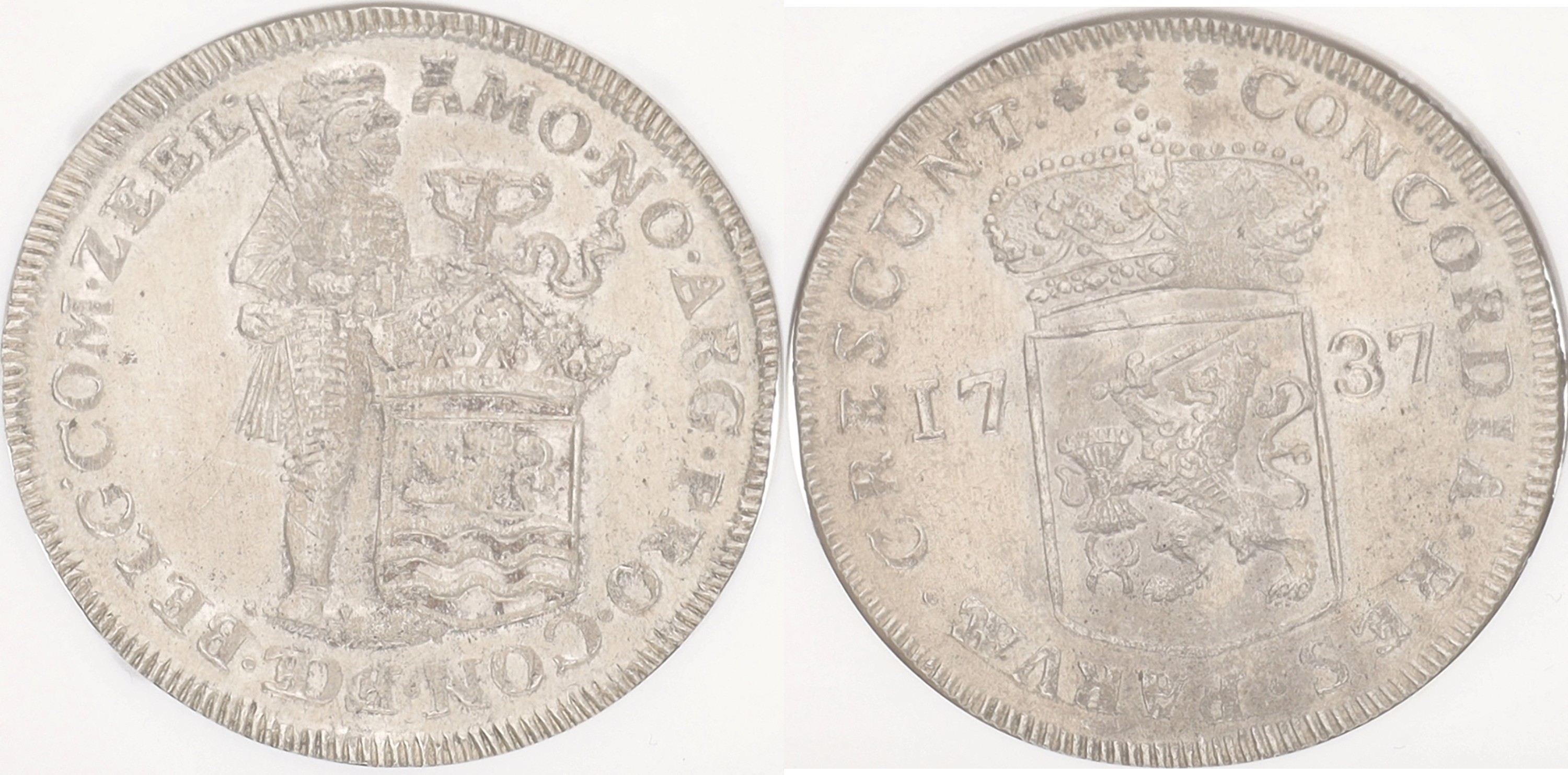Zilveren dukaat. Zeeland. 1737. UNC Details.