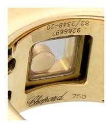 Chopard 18K geelgouden Happy Diamonds ring 