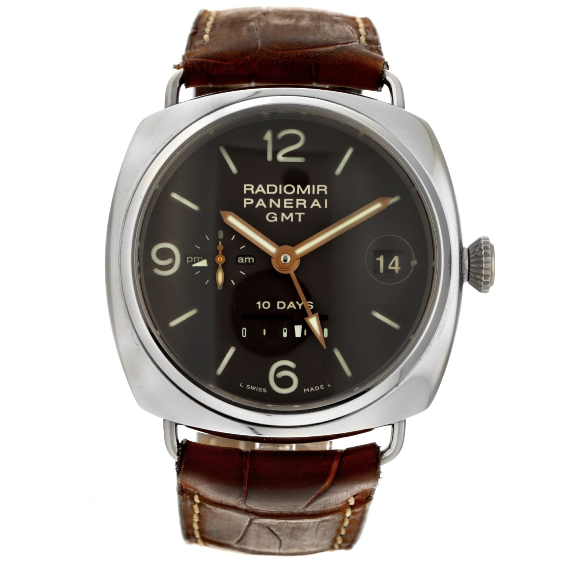 Panerai Radiomir 10 Days GMT Platinum Limited Edition PAM00274 - Heren horloge - 2010