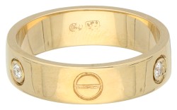 Cartier 18K geelgouden 'Love' ring bezet met ca. 0.22 ct. diamant 