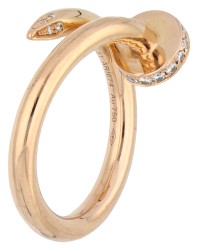 Cartier 18K geelgouden 'Juste un Clou' ring bezet met ca. 0.13 ct. diamanten