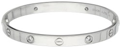 Cartier 18K witgouden 'Love' armband bezet met ca. 0.42 ct. diamant 