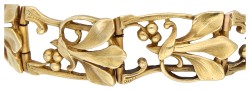 18K geelgouden art Nouveau schakelarmband 
