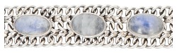 925/1000 Zilveren set van armband en ringen met maansteen 