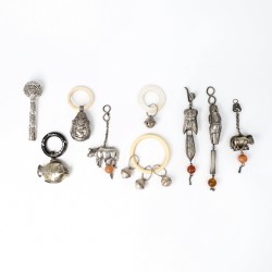 Lot diversen (9), China / Europa, zilver/verzilverd