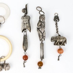 Lot diversen (9), China / Europa, zilver/verzilverd