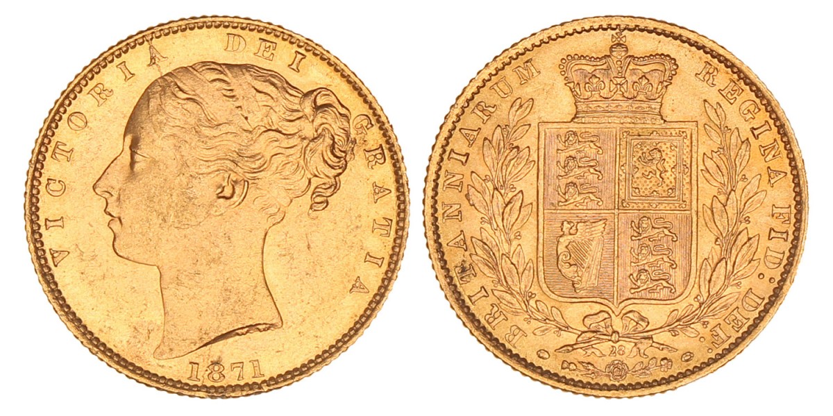 Great Britain. Victoria. Sovereign. 1871.