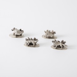 Menukaarthouders (12), Lutz & Weiß, Pforzheim ca. 1920-1930, zilver