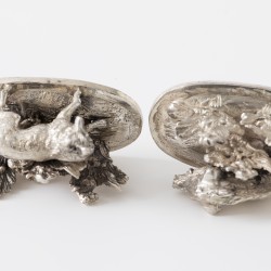 Menukaarthouders (12), Lutz & Weiß, Pforzheim ca. 1920-1930, zilver