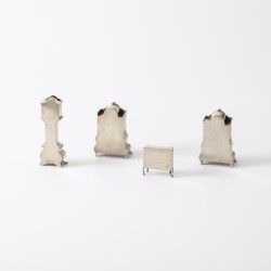 Miniatuur meubelen (4), Nederland / Italië ca. 1970-1980, zilver