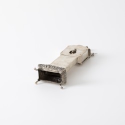Miniatuur staand horloge, J. Weeda, Haarlem 1974, zilver