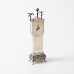 Miniatuur staand horloge, J. Weeda, Haarlem 1974, zilver