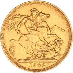 Great Britain. George IV. Sovereign. 1822.