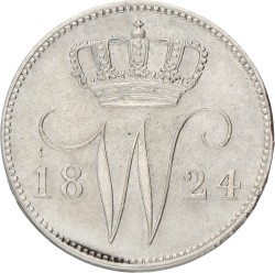 25 Cent. Willem I. 1824 B. XF