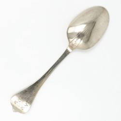 Dinerlepel, Regnerus Elgersma, Leeuwarden ca. 1775, zilver