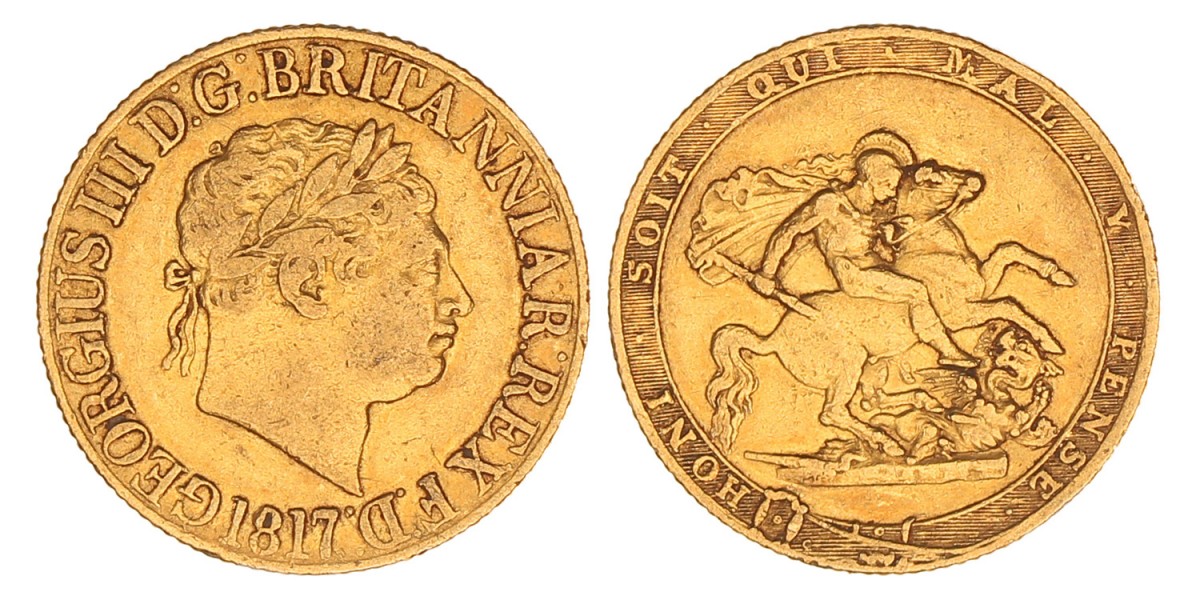 Great Britain. George III. Sovereign. 1817.