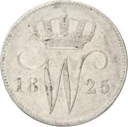 25 Cent. Willem I. 1825 u. XF