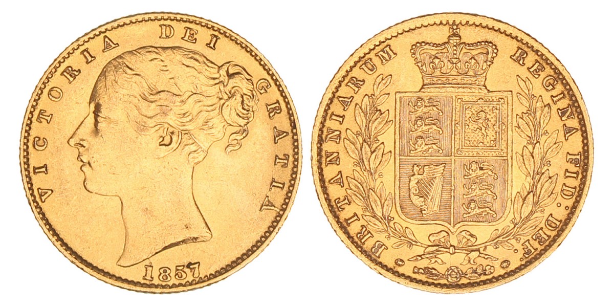 Great Britain. Victoria. Sovereign. 1857.