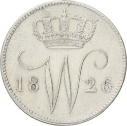 25 Cent. Willem I. 1826 U. XF +