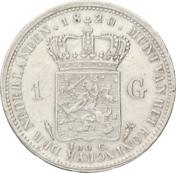 1 Gulden. Willem I. 1820 U. XF -