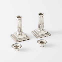Kandelaars (2), William Charles Fordham & Albert Faulkner, Sheffield 1907, zilver