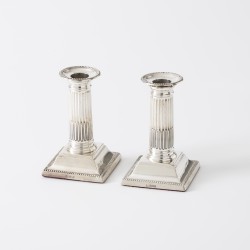 Kandelaars (2), William Charles Fordham & Albert Faulkner, Sheffield 1907, zilver