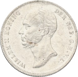 ½ Gulden. Willem II. 1847. XF +.