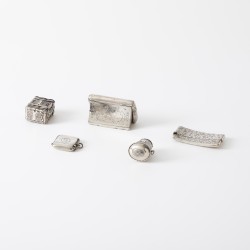Verzameling doosjes (5), Nederland / Verenigd Koninkrijk, 19e / 20e eeuw, zilver