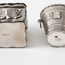 Verzameling doosjes (5), Nederland / Verenigd Koninkrijk, 19e / 20e eeuw, zilver
