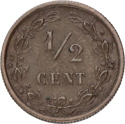 ½ Cent. Willem III. 1883. AUnc