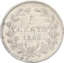 5 Cent. Willem III. 1868. XF +