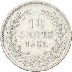 10 Cent. Willem III. 1853. XF +