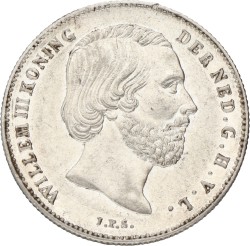 ½ Gulden. Willem III. 1858. XF +.