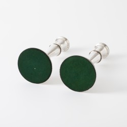 Kandelaars (2), D.J. Aubert, 's-Gravenhage ca. 1975, zilver