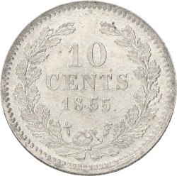 10 Cent. Willem III. 1855. AUnc