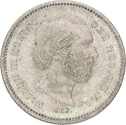 25 Cent. Willem III. 1890 Without dot. AUnc.