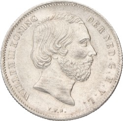 ½ Gulden. Willem III. 1860. XF +