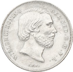 ½ Gulden. Willem III. 1864. XF