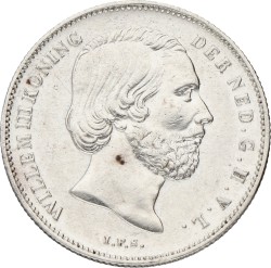 ½ Gulden. Willem III. 1868. XF.