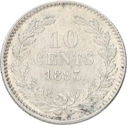10 Cent. Wilhelmina. 1893. AUnc
