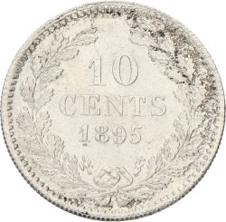 10 Cent. Wilhelmina. 1895. AUnc.
