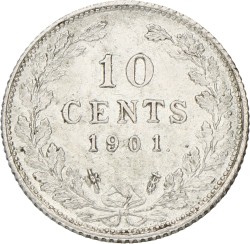 10 Cent. Wilhelmina. 1901. XF -